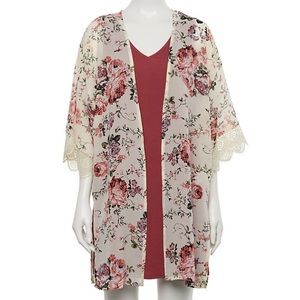 Wallflower• V-neck Dress W/ Printed Flyaway Topper